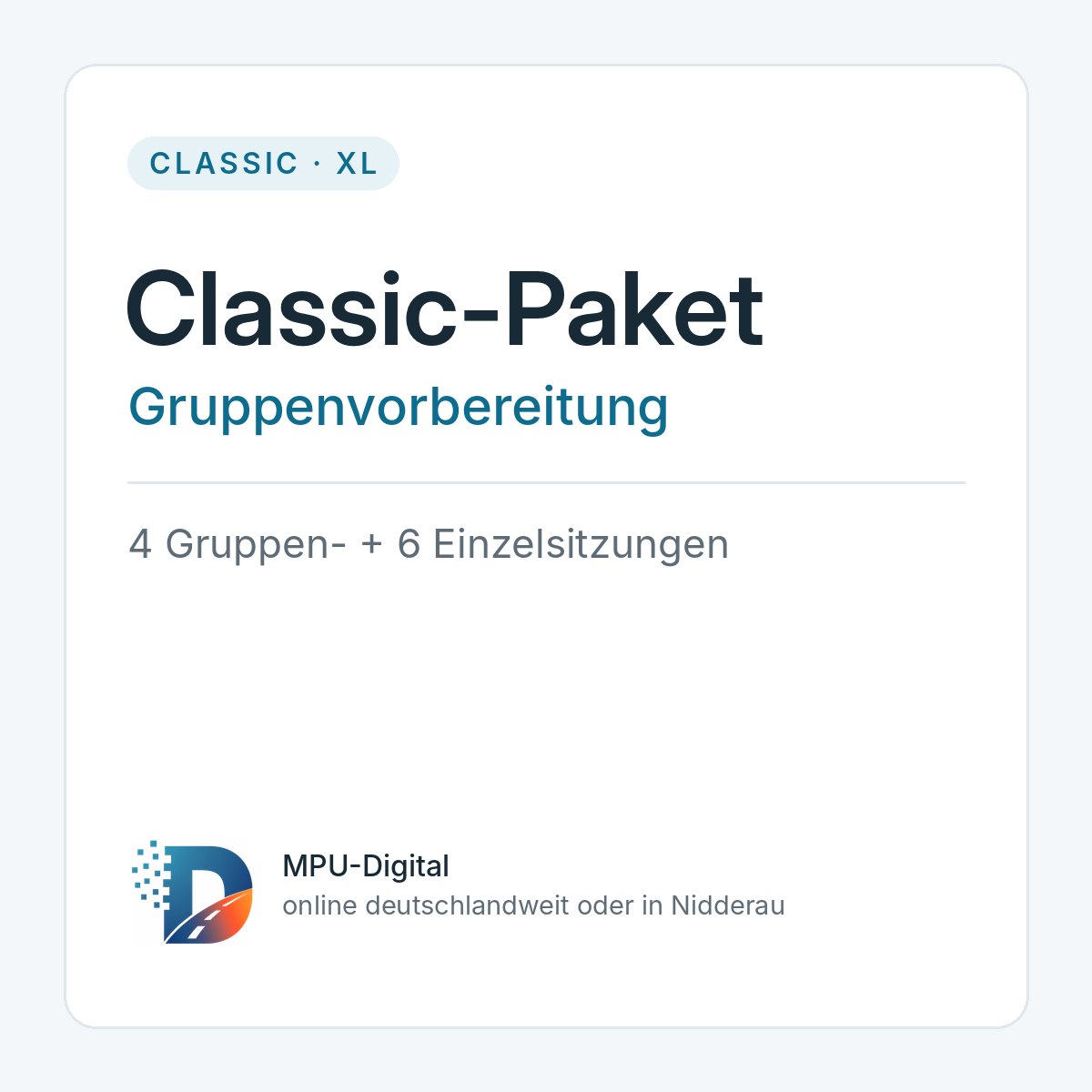 Paketübersicht MPU-Digital