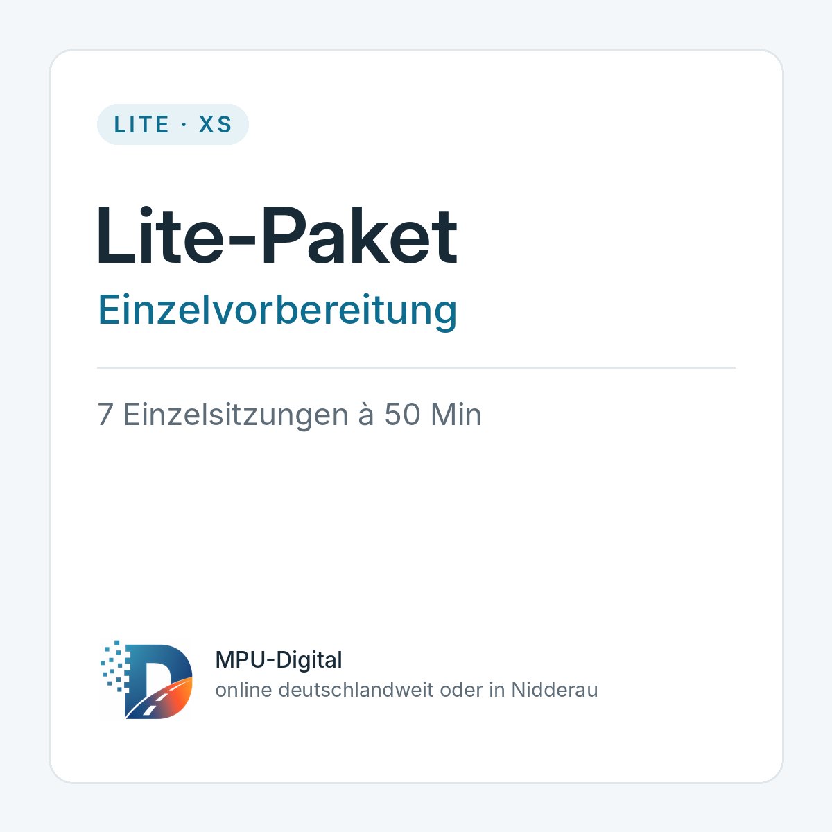 Paketübersicht MPU-Digital